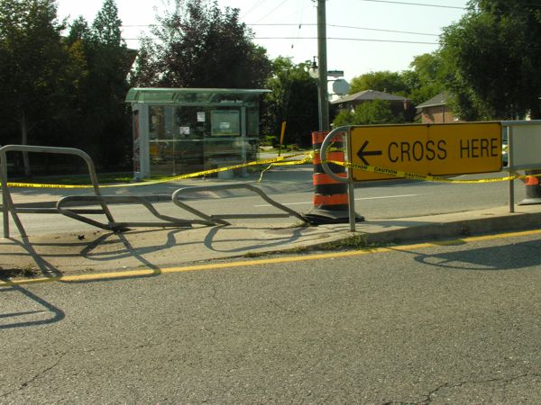 pedestrian crossing struck by car crash damaged 